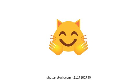 cat face vector emoji.vector emoji illustration.