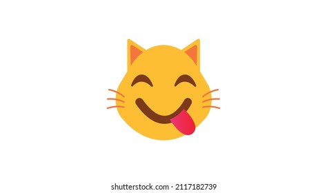 cat face vector emoji.vector emoji illustration.