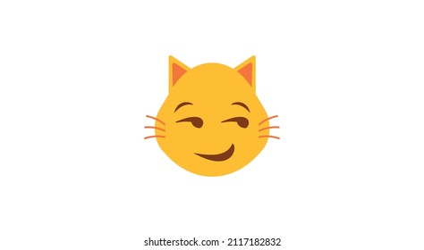 cat face vector emoji.vector emoji illustration.