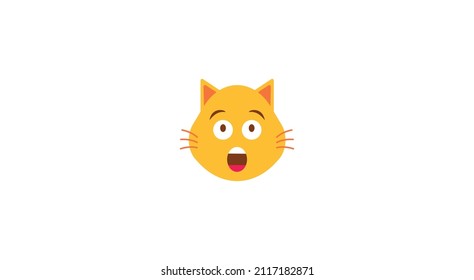 cat face vector emoji.vector emoji illustration.