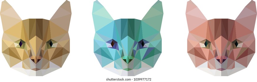 cat face vector graphic