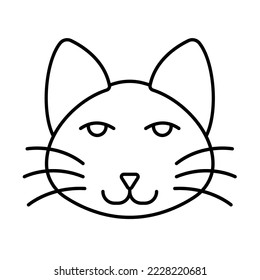 Cat face Vector Icon Fully Editable

