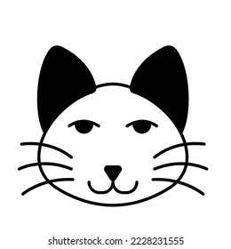 Cat face Vector Icon Fully Editable

