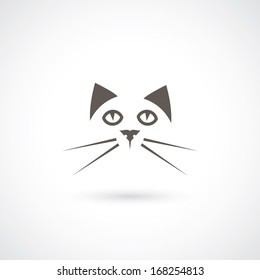 Cat face - vector illustration