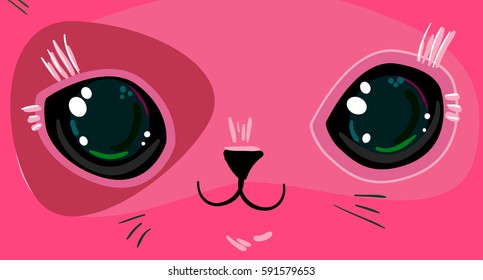 Cat Face vector illustration 