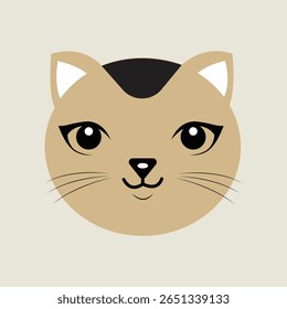 cat face vector illustration art