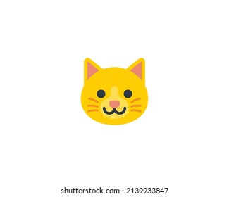 Cat face vector isolated icon. Cat face emoji illustration.