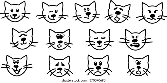 cat faces, smiles