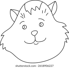 cat faces in the style of kawaii