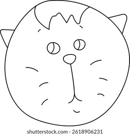 cat faces in the style of kawaii