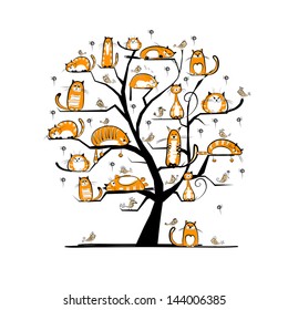 Cat family tree for your design