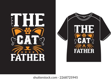 The cat Vater T-Shirt Design