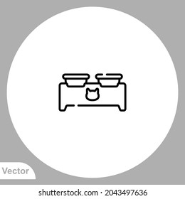 Cat feeder icon sign vector,Symbol, logo illustration for web and mobile