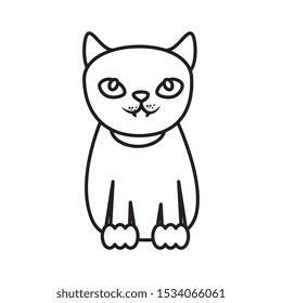 cat feline animal of halloween vector illustration design
