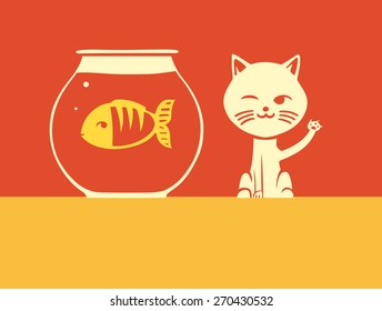 cat and fish