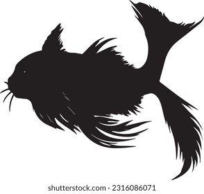 Cat fish animal silhuette images