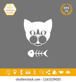 Cat with fish skeleton