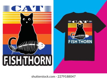 cat fish thorn, T-shirt Design