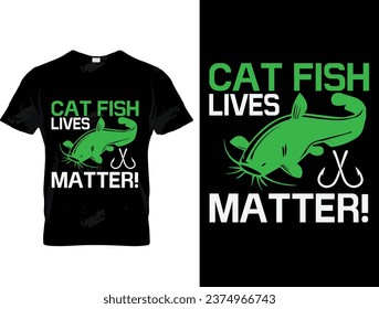 Cat fishing t shirt design