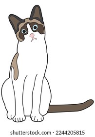 Gato en un diseño plano sobre fondo blanco.