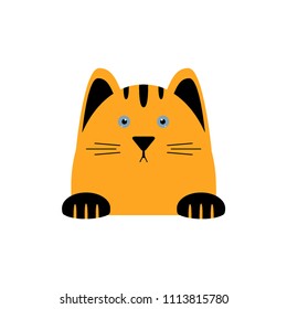 Cat. Flat icon, Cartoon vector illustration