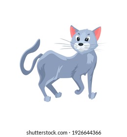 Cat flat icon. Colored vector element from animals collection. Creative Cat icon for web design, templates and infographics.