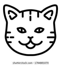 Cat Flat Icon Isolated On White Background