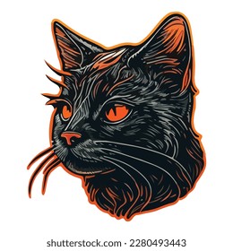 Cat Flat Icon Isolated On White Background