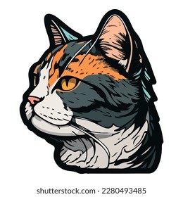 Cat Flat Icon Isolated On White Background