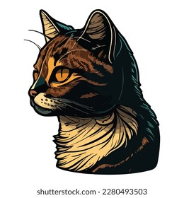 Cat Flat Icon Isolated On White Background