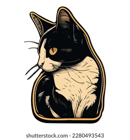 Cat Flat Icon Isolated On White Background