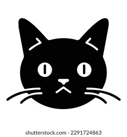 Cat Flat Icon Isolated On White Background