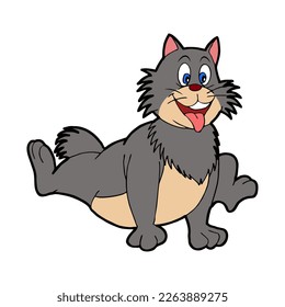 Cat flat illustration. Vector image