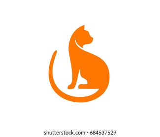 Cat flat logo