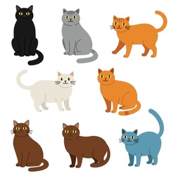 Cat flat vector illustration EPS 10