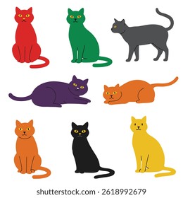 Cat flat vector illustration EPS 10
