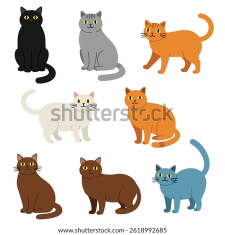 Cat flat vector illustration EPS 10