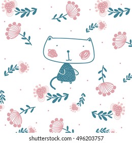 cat in flower