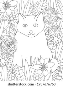 27,717 Cat coloring page Images, Stock Photos & Vectors | Shutterstock