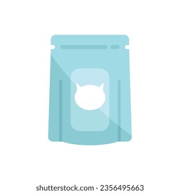 Cat food box icon flat vector. Pet feed. Tin can dry isolated