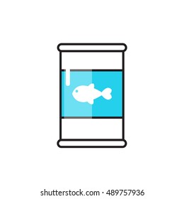cat food can icon. vector illustration