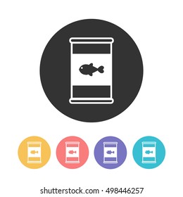 cat food can icon. vector illustration
