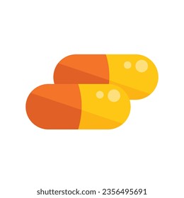 Cat food capsule icon flat vector. Tin can. Animal pack isolated