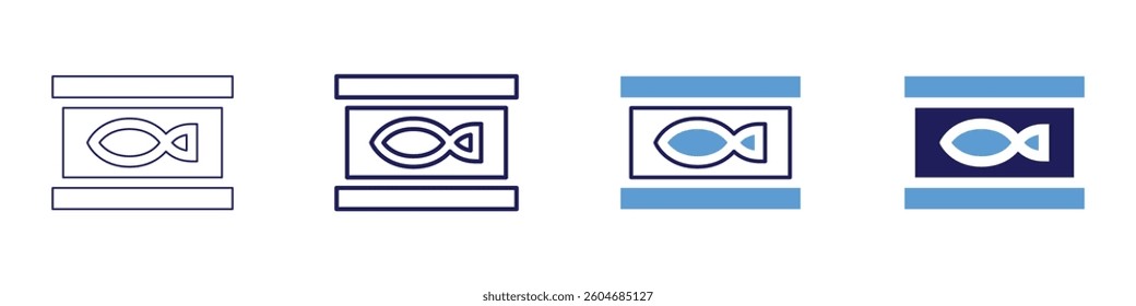 Cat food icon in 4 different styles. Thin Line, Line, Bold Line, Duotone. Duotone style. Editable stroke.