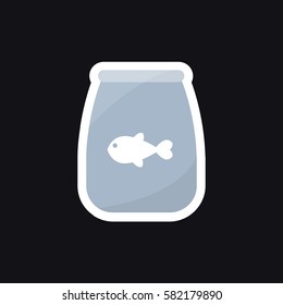cat food icon, sticker. vector illustration