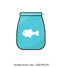 cat food icon. vector illustration