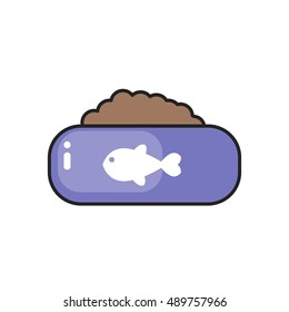 cat food icon. vector illustration