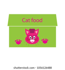 cat food icon - vector illustrator
