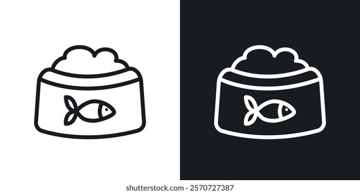 Cat food icons set vectors on white background.