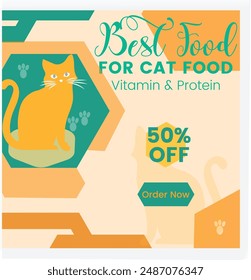Cat food Instagram social media design 